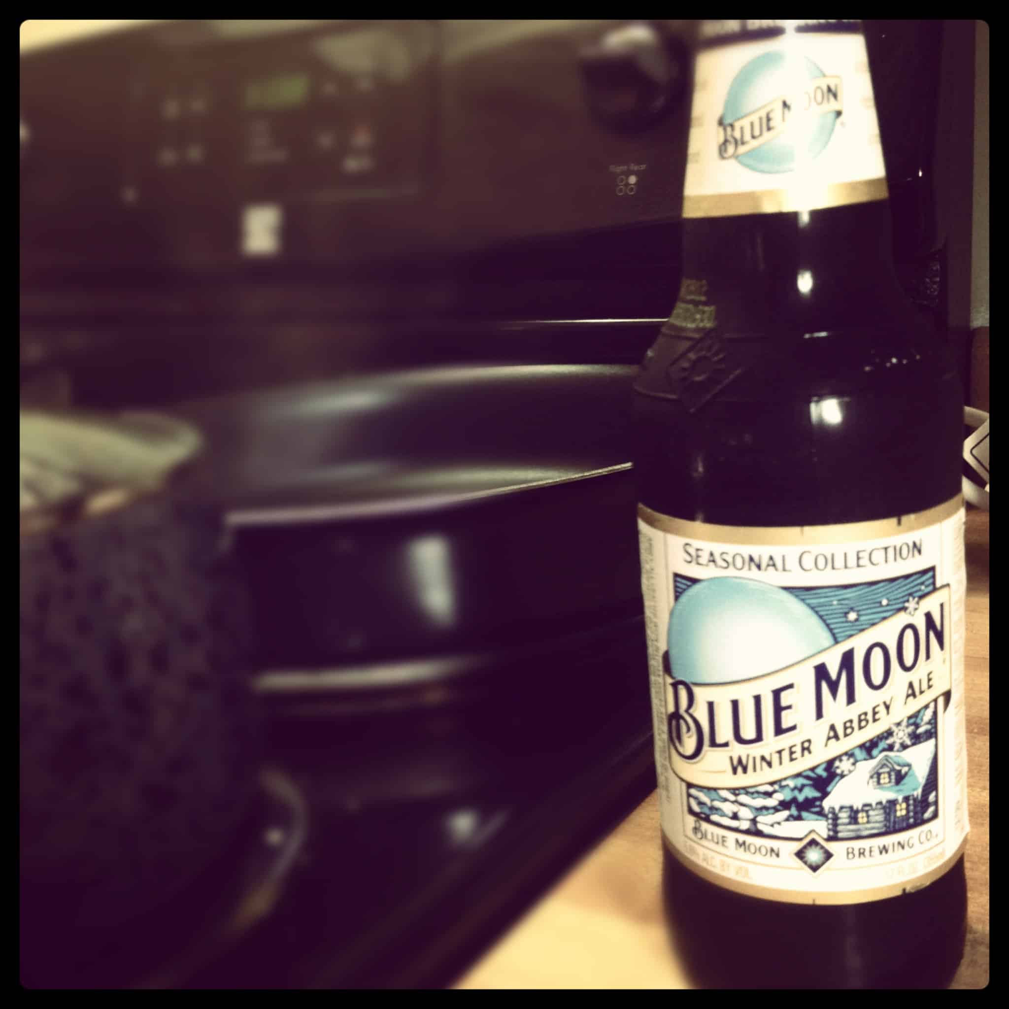 BlueMoon a bottle of blue moon beer