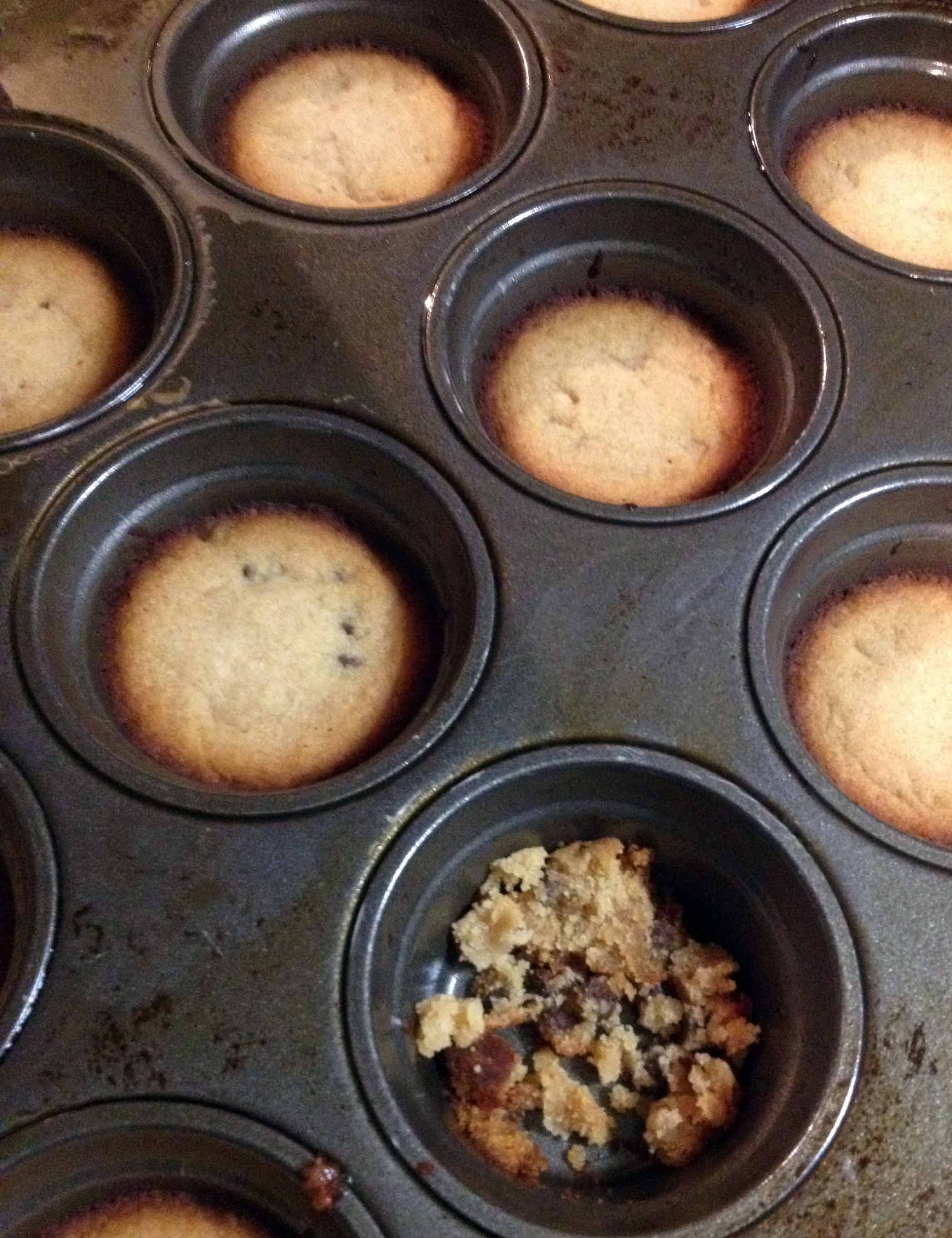 CoconutFlourMuffinsFail overcooked Coconut Flour Muffins in a muffin tin