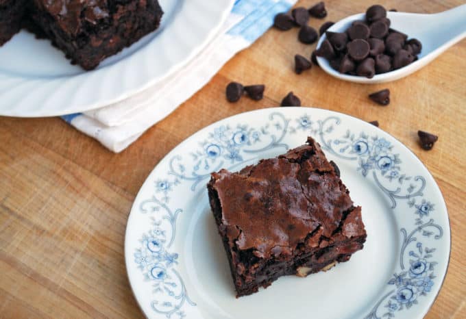 Quadruple Chocolate Chewy Brownies
