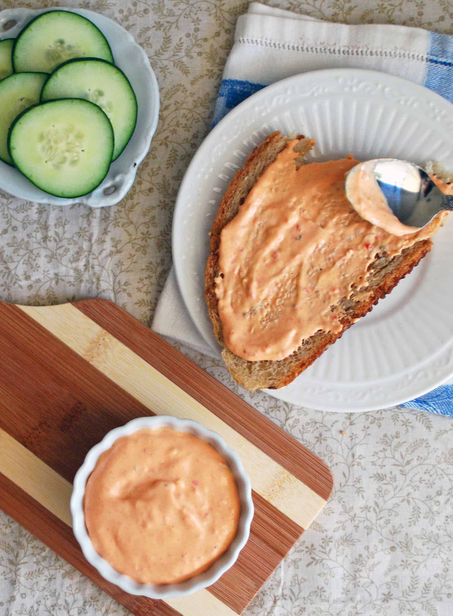 Roasted Red Pepper Whipped Goat Cheese