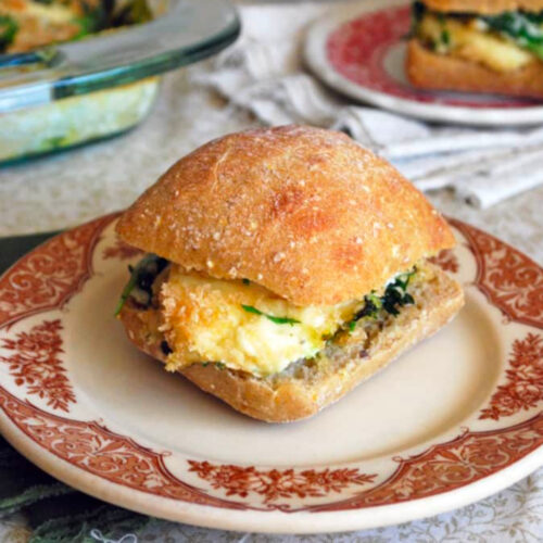 Cheesy Spinach Baked Egg Sandwiches The LiveIn Kitchen