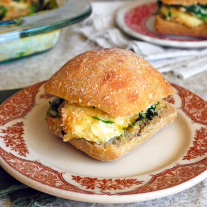 Cheesy Spinach Baked Egg Sandwiches The LiveIn Kitchen