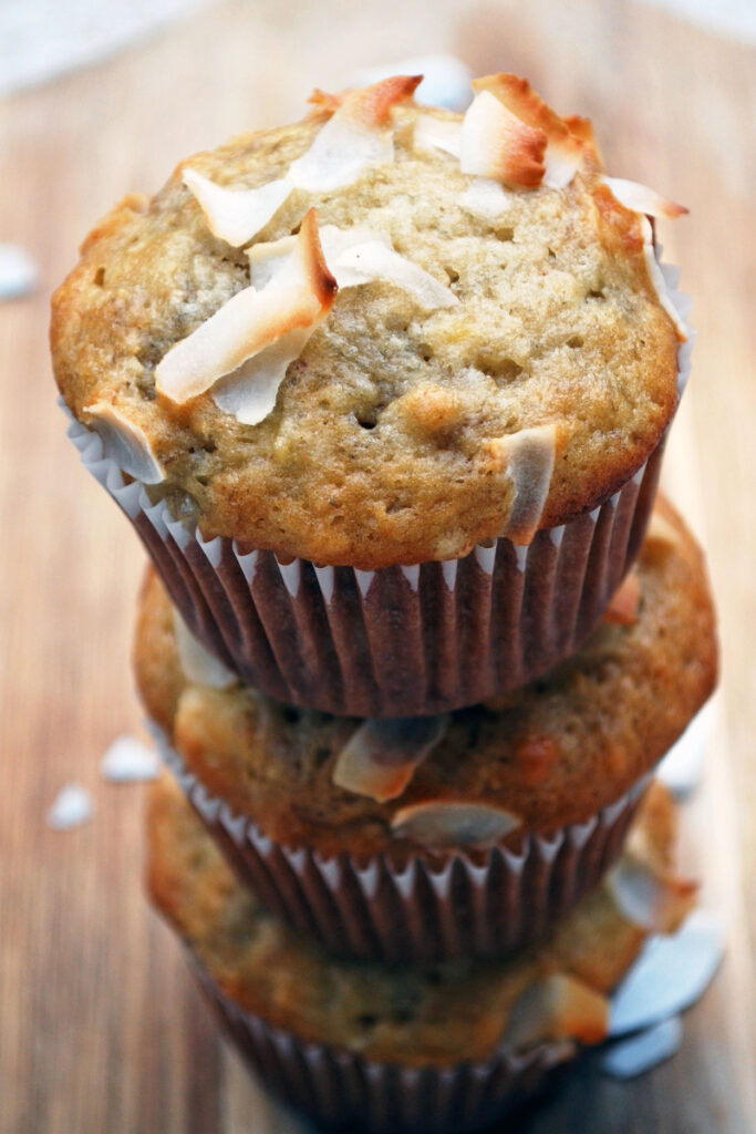 Banana Coconut Muffins - The Live-In Kitchen