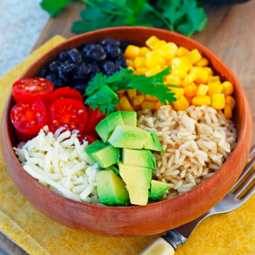 Vegetarian Burrito Bowls The LiveIn Kitchen