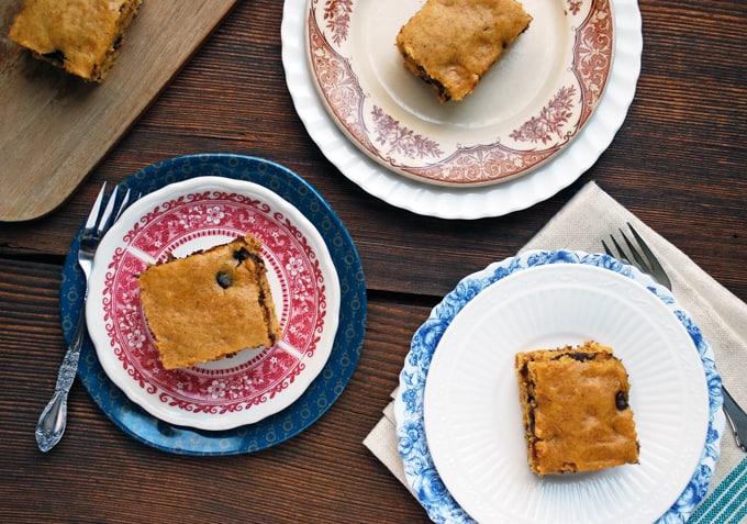 Butternut Squash Snack Cake - Lightly sweet and studded with chocolate chips, this is the perfect snack or healthy treat!