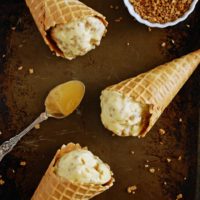 Brown Sugar Ice Cream with Honeyed Grape Nut Crunch // The Live-In Kitchen
