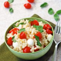 Caprese Couscous - An easy summer pasta salad using #WalmartProduce via The Live-In Kitchen