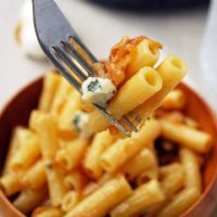 Rigatoni with Caramelized Onions and Gorgonzola from The Live-In Kitchen - Holy yum!!
