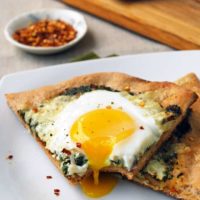 Spinach and Egg Pizza - A healthy twist on a classic, perfect for breakfast, lunch, or dinner!