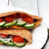 Greek Pita Sandwiches - These are SUPER healthy while still being filling and fun! Just what I need.
