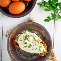 Open Faced Mediterranean Egg Sandwich - So easy and delicious, perfect for brunch!