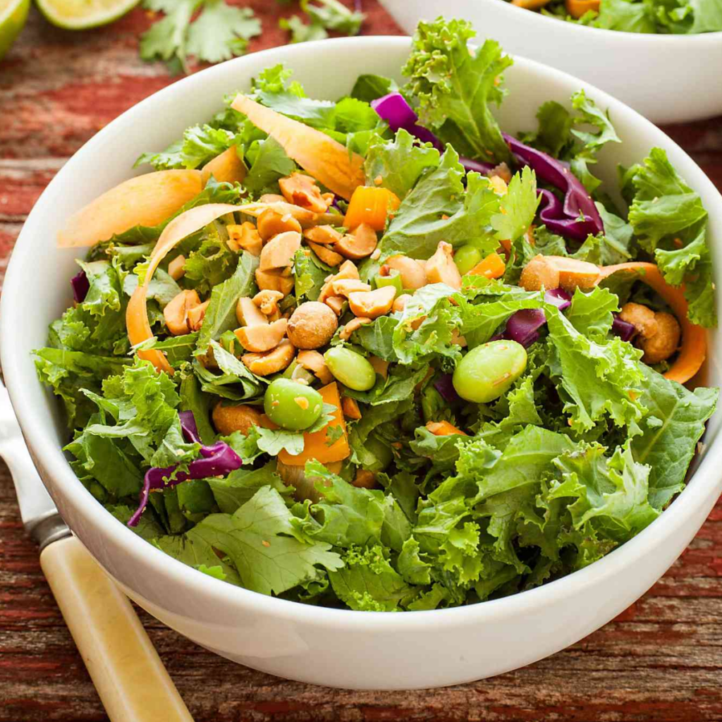 Healthy Green Salad with Sriracha Peanut Dressing The LiveIn Kitchen