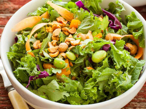 healthy green salad dressing with Sriracha Peanut YGroup_amberlyn-maxi-dress