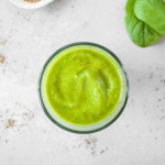 tropical green smoothie in a glass