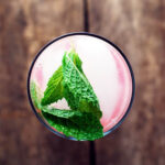 watermelon lime mocktail with mint in a glass
