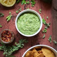Avocado Chimichurri Chip Dip - Everything you love about chimichurri in dip form! I can't stop eating this. Full recipe at theliveinkitchen.com
