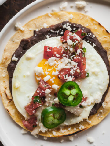 huevos rancheros on a plate