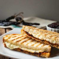 Harissa Grilled Cheese - This grilled cheese sandwich has so much flavor thanks to homemade harissa! I love how spicy/melty/cheesy this is! theliveinkitchen.com