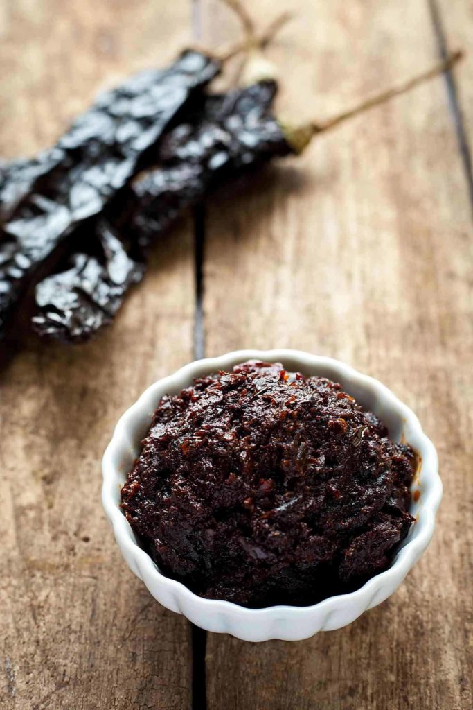 harissa in a small white bowl