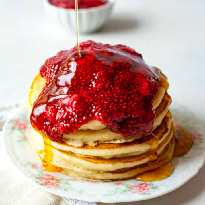 Cardamom Ricotta Pancakes with Strawberry Chia Jam The LiveIn Kitchen