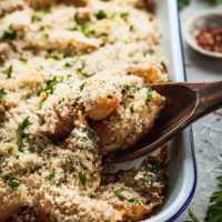 Sun Dried Tomato and Broccoli Unstuffed Shells - An easy stuffed shell recipe that skips the stuffing and goes straight for flavor! #pasta #stuffedshells #vegetarian #pastabake #sundriedtomato #broccoli