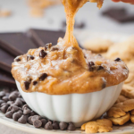 vegan cookie dough dip for two in a bowl