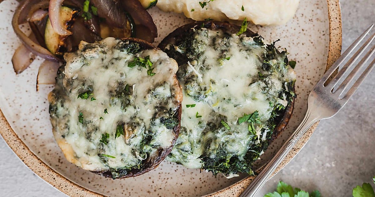 Spinach Stuffed Portobello Mushrooms The LiveIn Kitchen