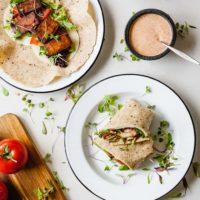 Cajun Tofu Wraps - A vegetarian sandwich that is full of spicy protein. #lunchideas #vegetarian #easy #healthy #tofu #cajun #spicy