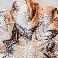 chocolate pistachio christmas star bread