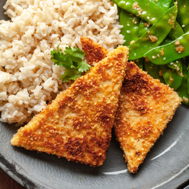 Crispy Peanut Pan Fried Tofu The LiveIn Kitchen