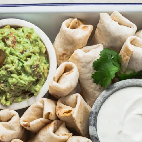 Vegetarian Burrito Bites with Spicy Guacamole The LiveIn Kitchen