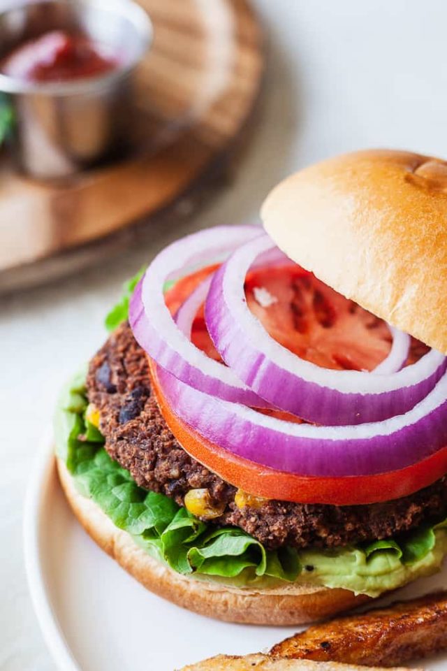 Black Bean Burger with Avocado Whip The LiveIn Kitchen