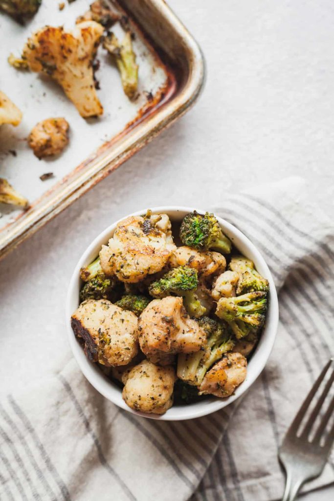 roasted vegetables in a bowl