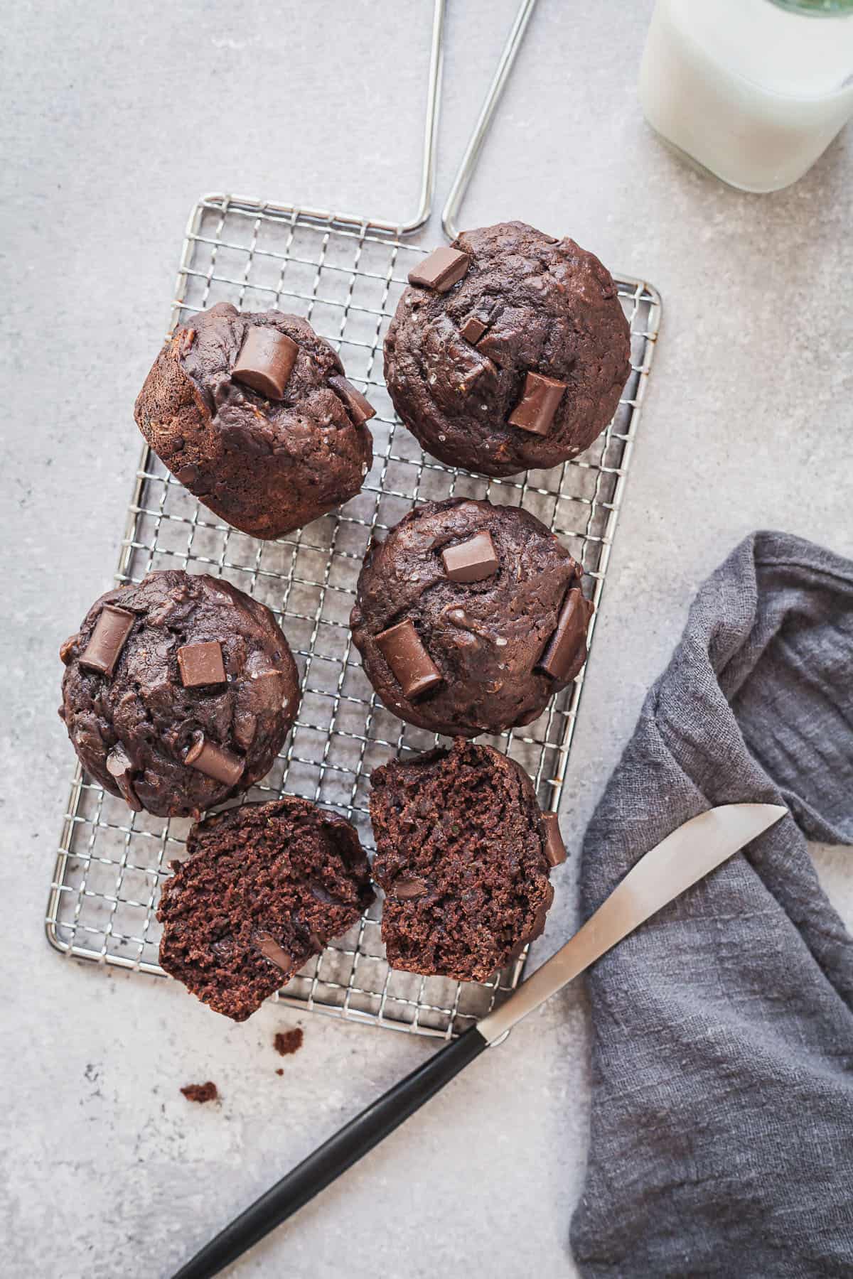 Vegan Chocolate Zucchini Muffins The LiveIn Kitchen