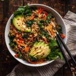 warm kale and quinoa salad