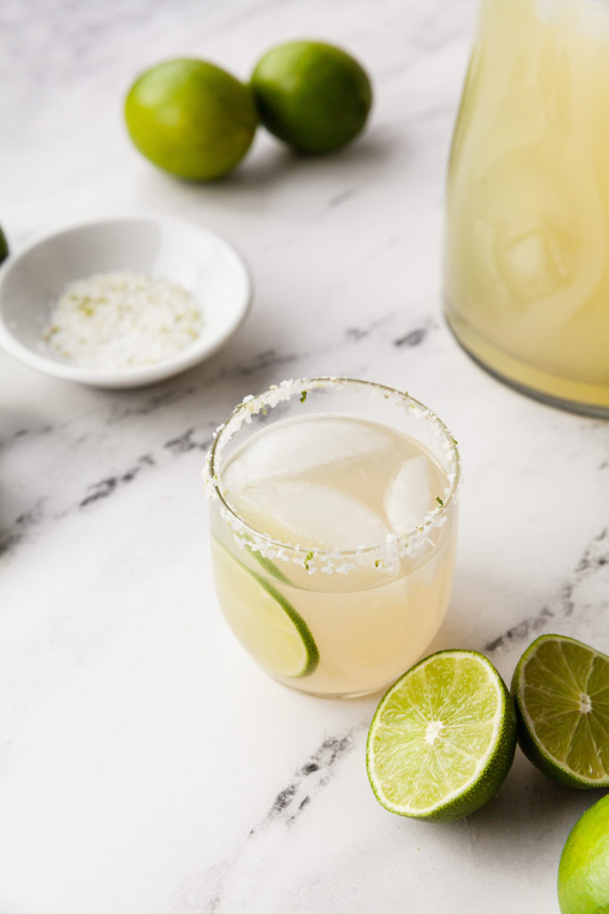 margarita in salted glass