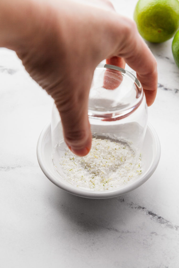 salting margarita glass