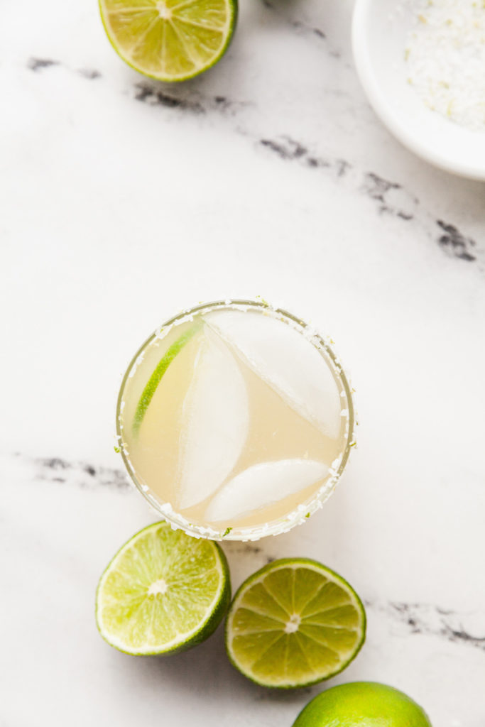 margarita in salted glass