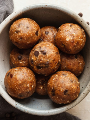 featured image of peanut butter cookie dough bites in bowl
