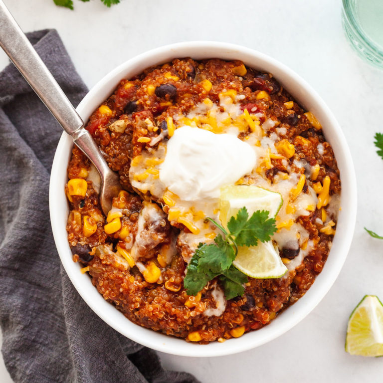 Slow Cooker Quinoa Enchilada Casserole The LiveIn Kitchen