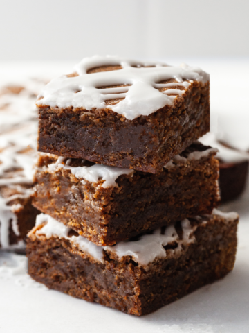 featured image of 3 gingerbread bars stacked on top of each other