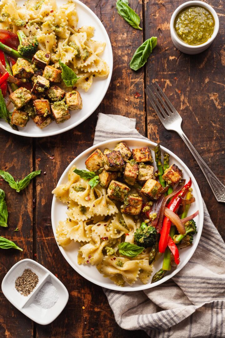 Pesto Tofu with Balsamic Vegetables The LiveIn Kitchen