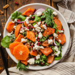 Winter salad with butternut squash