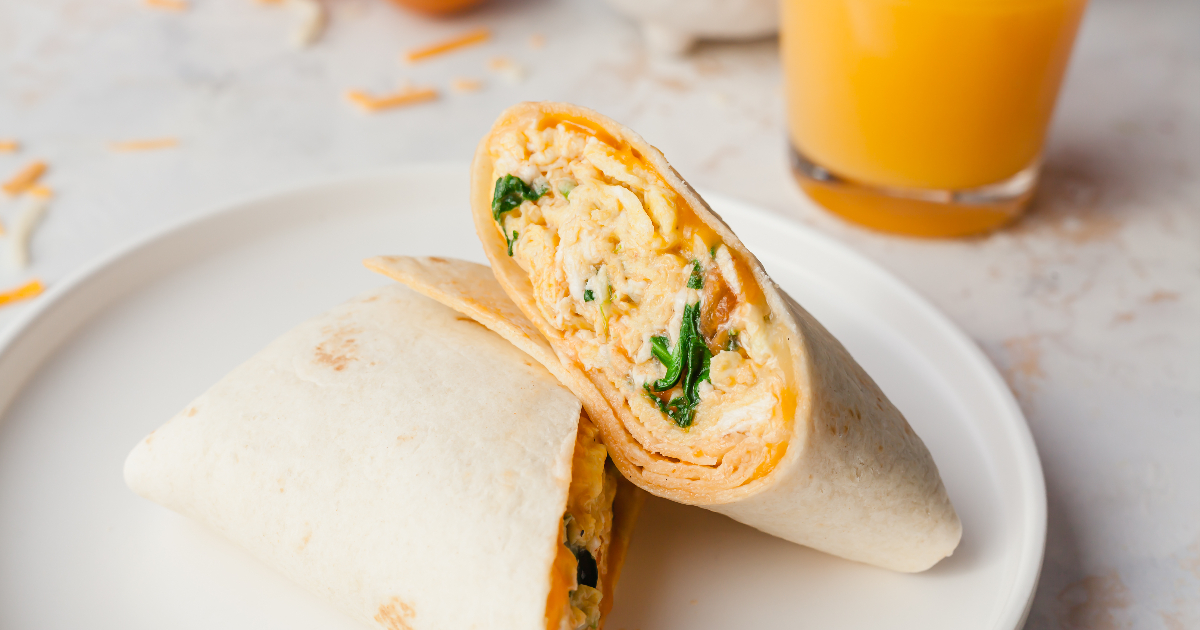 Five Minute Vegetarian Breakfast Burrito - The Live-In Kitchen