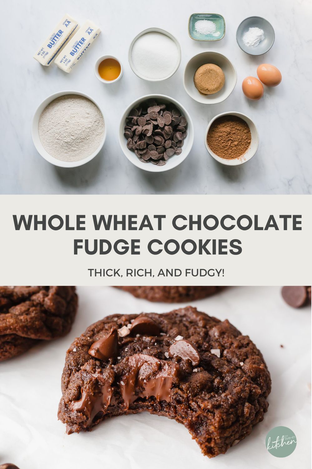 Whole Wheat Chocolate Fudge Cookies The LiveIn Kitchen
