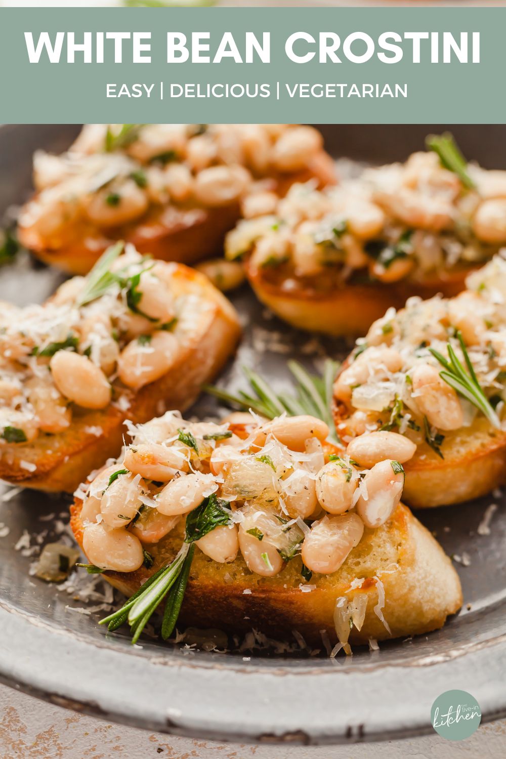 White Bean Crostini Appetizer The LiveIn Kitchen