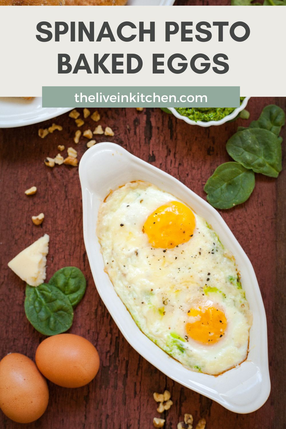 Spinach Pesto Baked Eggs The LiveIn Kitchen