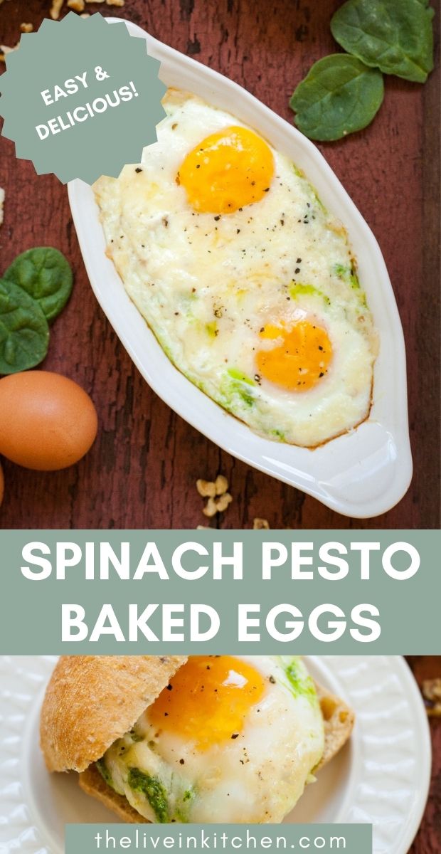 Spinach Pesto Baked Eggs The LiveIn Kitchen