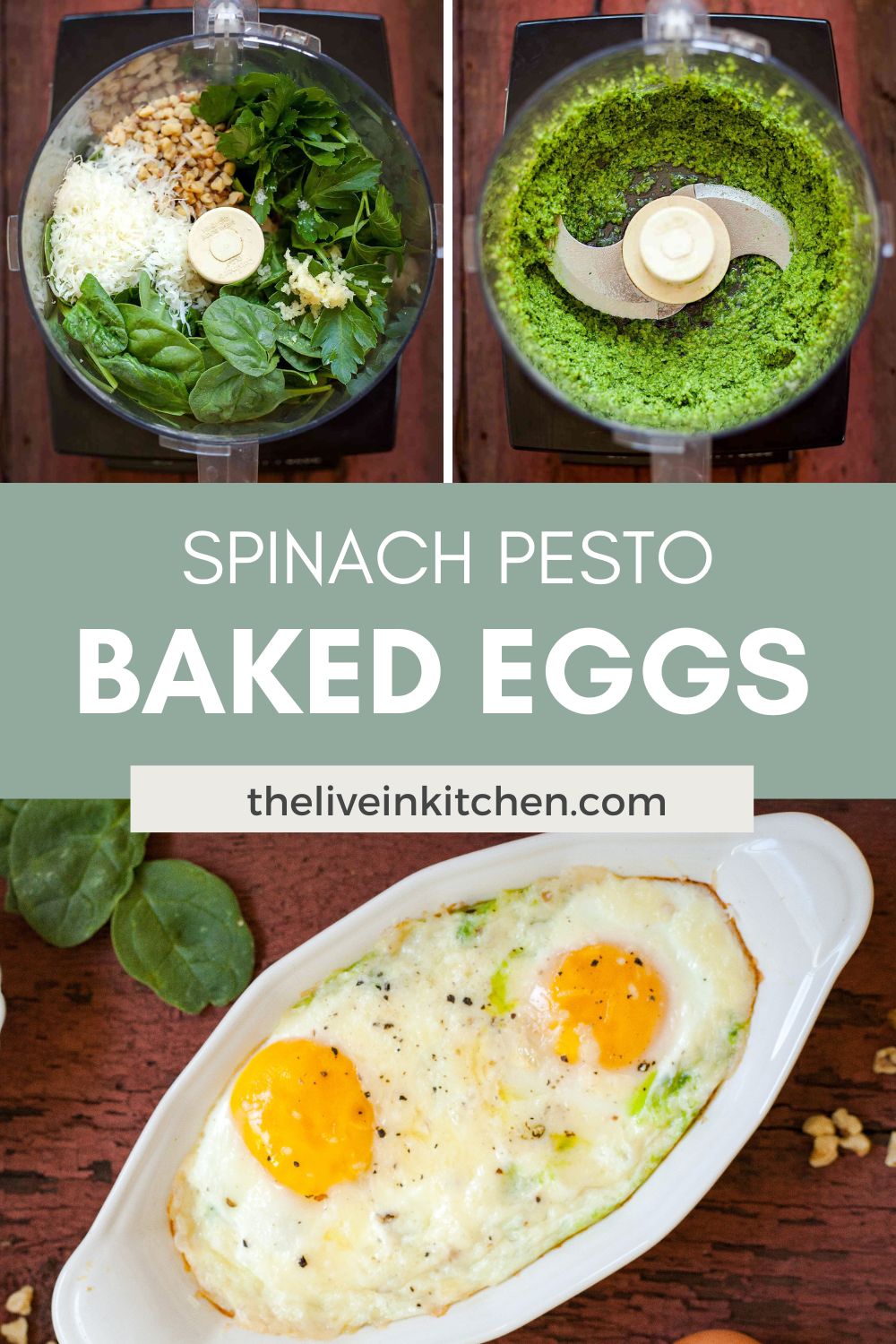 Spinach Pesto Baked Eggs The LiveIn Kitchen