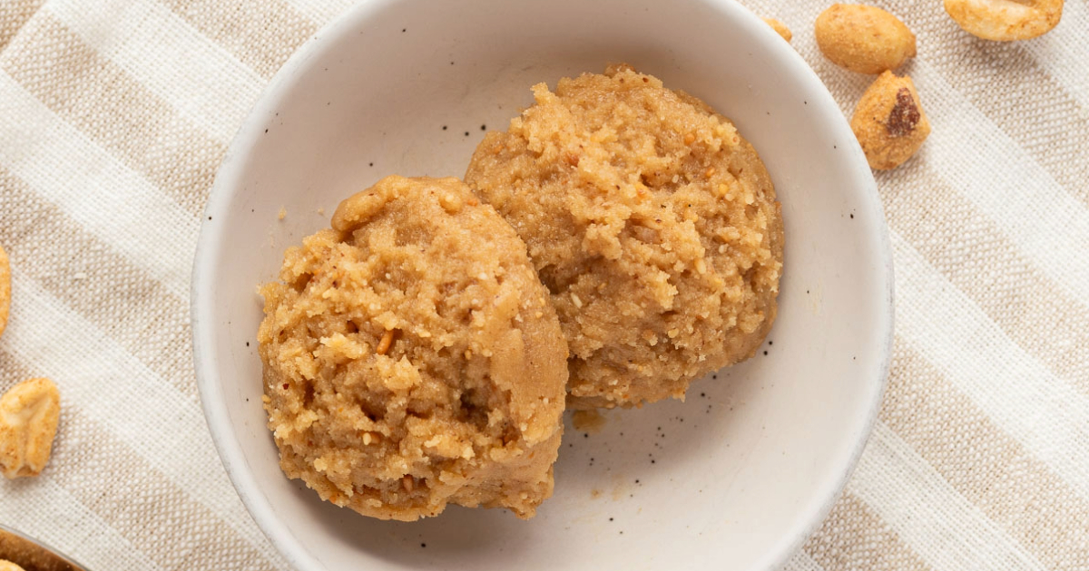Single Serving Edible Peanut Butter Cookie Dough - {Video!}